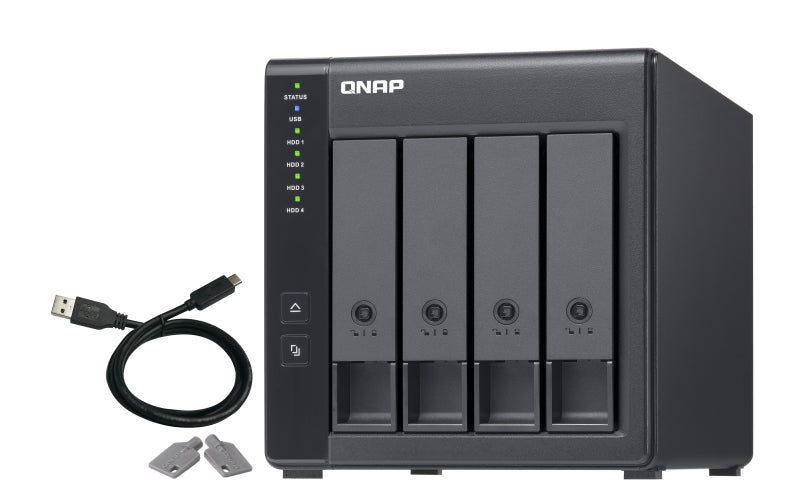 Qnap Gabinete 4 Bahias Raid/Das Dehardwareusb3.0Tipoc 5Gbps(Tr-004-Us)