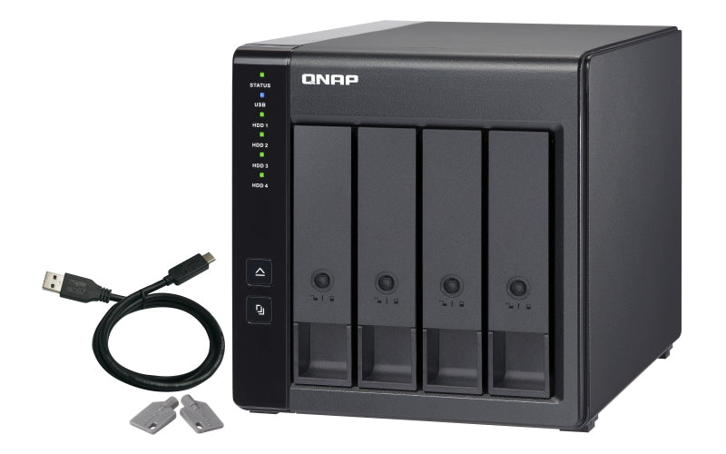 Qnap Gabinete 4 Bahias Raid/Das Dehardwareusb3.0Tipoc 5Gbps(Tr-004-Us)