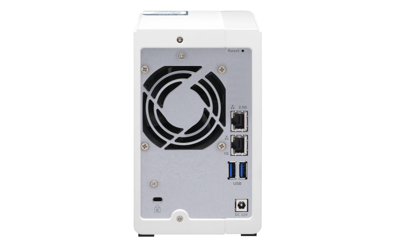 Nas Qnap Ts-231P3-2G /2 Bahias Nucleo Cuadruple Hasta 1.7 Ghz 2Gb Ddr3, Ampliable Hasta 8Gb/1 Lan 2,5 Gbe/Usb 3.2 X3/Sata/Hot-Swap/ Sin Discos