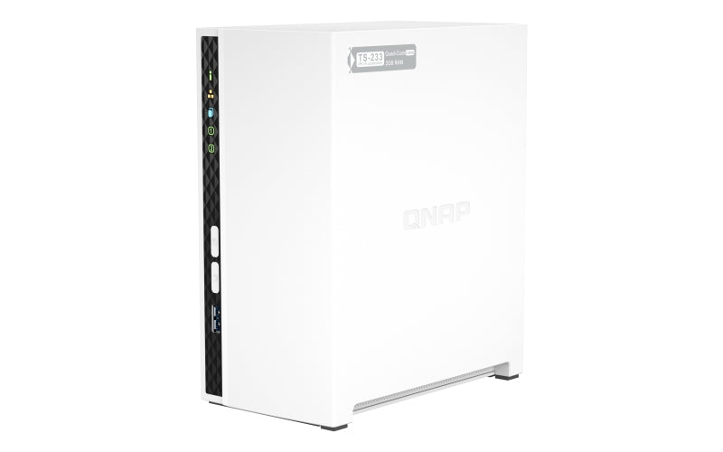 Nas Qnap Ts-233 /2 Bahias Sata Hdd 3,5/ Nucleo Cuadruple 2.0Ghz/2Gb De Ram/1 Pto Gbe/Usb 2.0 X2/ Hotswap/ No Incluye Discos/ Hasta 32Tb