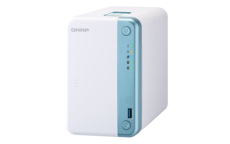 Nas Qnap Ts-251D-2G 2 Bahias Nucleo Doble 2.7 Ghz, 2 Gb De Memoria Ddr4 So-Dimm Hasta 8Gb En Ram /Lan Gigabit X 1 /Usb 2.0 X 3/ Usb 3.2 X2 /Sata/Hot-Swap/ Sin Discos/ Torre