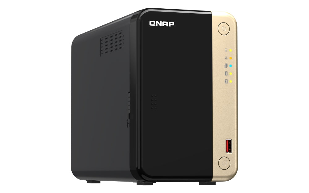 Nas Qnap Ts-264-8G /2 Bahias Nucleo Cuadruple Hasta 2.9 Ghz, 8 Gb En Ram, /2 Lan 2,5 Gbe/Usb 3.2 X2/Sata/Hot-Swap/ Sin Discos/ Hdmi 2.0/ Hasta 40 Tb/ Celeron N5095