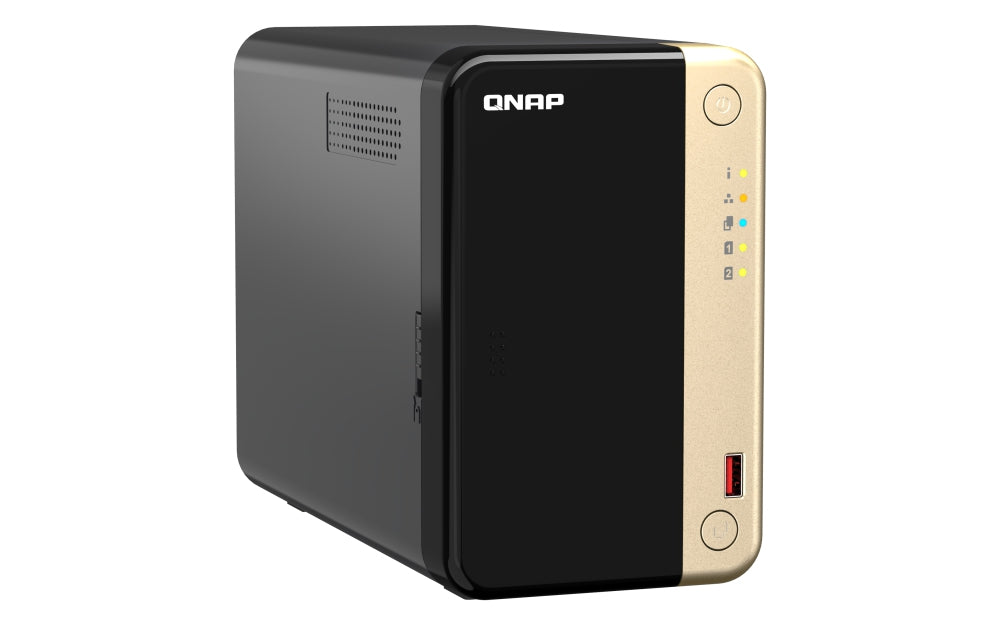 Nas Qnap Ts-264-8G /2 Bahias Nucleo Cuadruple Hasta 2.9 Ghz, 8 Gb En Ram, /2 Lan 2,5 Gbe/Usb 3.2 X2/Sata/Hot-Swap/ Sin Discos/ Hdmi 2.0/ Hasta 40 Tb/ Celeron N5095