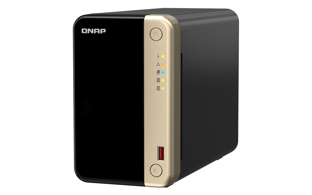 Nas Qnap Ts-264-8G /2 Bahias Nucleo Cuadruple Hasta 2.9 Ghz, 8 Gb En Ram, /2 Lan 2,5 Gbe/Usb 3.2 X2/Sata/Hot-Swap/ Sin Discos/ Hdmi 2.0/ Hasta 40 Tb/ Celeron N5095