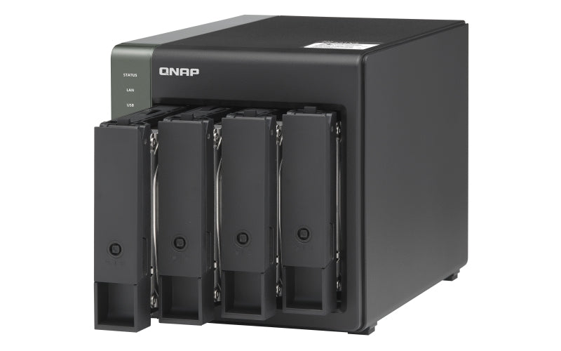 Nas Qnap Ts-431X3-4G /4 Bahias Nucleo Cuadruple Hasta 1.7 Ghz 4Gb Ddr3 Sodimm, 1 Pto Gbe Rj45/ 1 Pto 2,5 Gbe / 1 Pto Sfp 10Gbe / Usb 3.2X3/ Hotswap/Sata/Hasta 72Tb/ No Incluye Discos