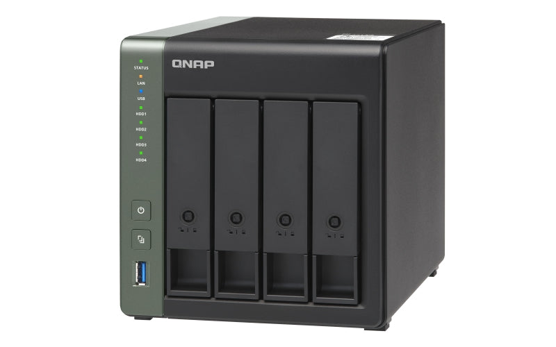 Nas Qnap Ts-431X3-4G /4 Bahias Nucleo Cuadruple Hasta 1.7 Ghz 4Gb Ddr3 Sodimm, 1 Pto Gbe Rj45/ 1 Pto 2,5 Gbe / 1 Pto Sfp 10Gbe / Usb 3.2X3/ Hotswap/Sata/Hasta 72Tb/ No Incluye Discos