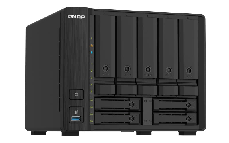 Nas Qnap Ts-932Px-4G/ 9 Bahias Sata Hdd De 3,5 Y De 2,5/ Nucleo Cuadruple 1.7Ghz/4Gb Ddr4 Sodimm Ampliable A 16Gb/2 Pto 2,5 Gbe /2 Pto 10 Gbe /Usb 3.2 X3/ Hotswap/ No Incluye Disco