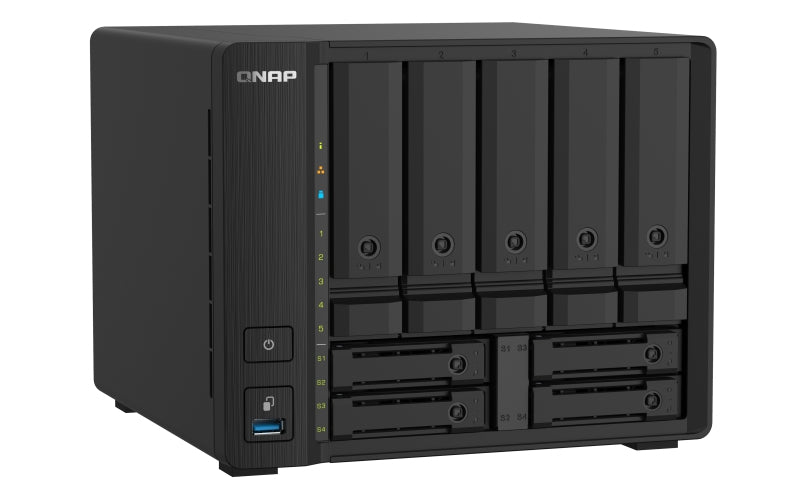 Nas Qnap Ts-932Px-4G/ 9 Bahias Sata Hdd De 3,5 Y De 2,5/ Nucleo Cuadruple 1.7Ghz/4Gb Ddr4 Sodimm Ampliable A 16Gb/2 Pto 2,5 Gbe /2 Pto 10 Gbe /Usb 3.2 X3/ Hotswap/ No Incluye Disco