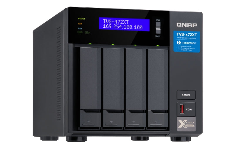 Qnap Nas Thunderbolt3 Ultra Alta Velocidad 4Bahias(Tvs-472Xt-I3-4G-Us)