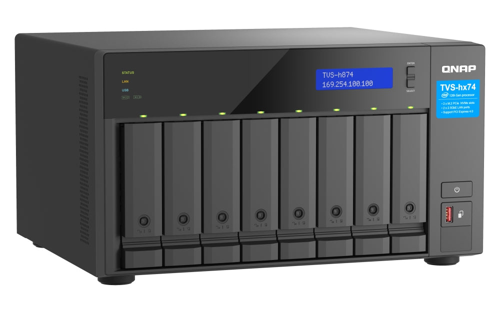 Qnap-Nas 8 Bahias De Ultra Altavelocidad Intelcore(Tvs-H874-I7-32G-Us)