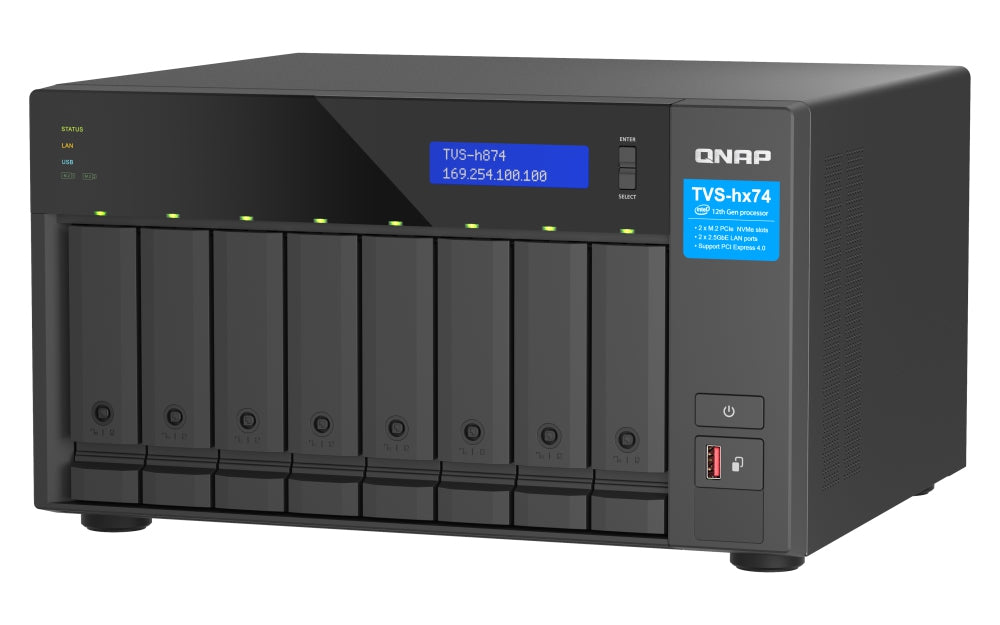 Qnap-Nas 8 Bahias De Ultra Altavelocidad Intelcore(Tvs-H874-I7-32G-Us)