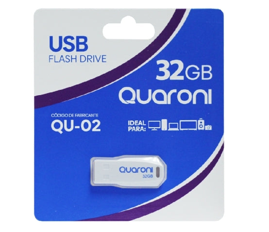 Memoria Quaroni 32Gb Usb Plastica Usb 2.0 Compatible Con Android/Windows/Mac