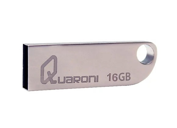 Memoria Quaroni 16Gb Usb 2.0 Cuerpo Metalico Compatible Con Windows/Mac/Linux