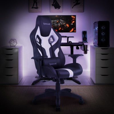 Silla Gamer Redragon Capricornus Negro/Blanco