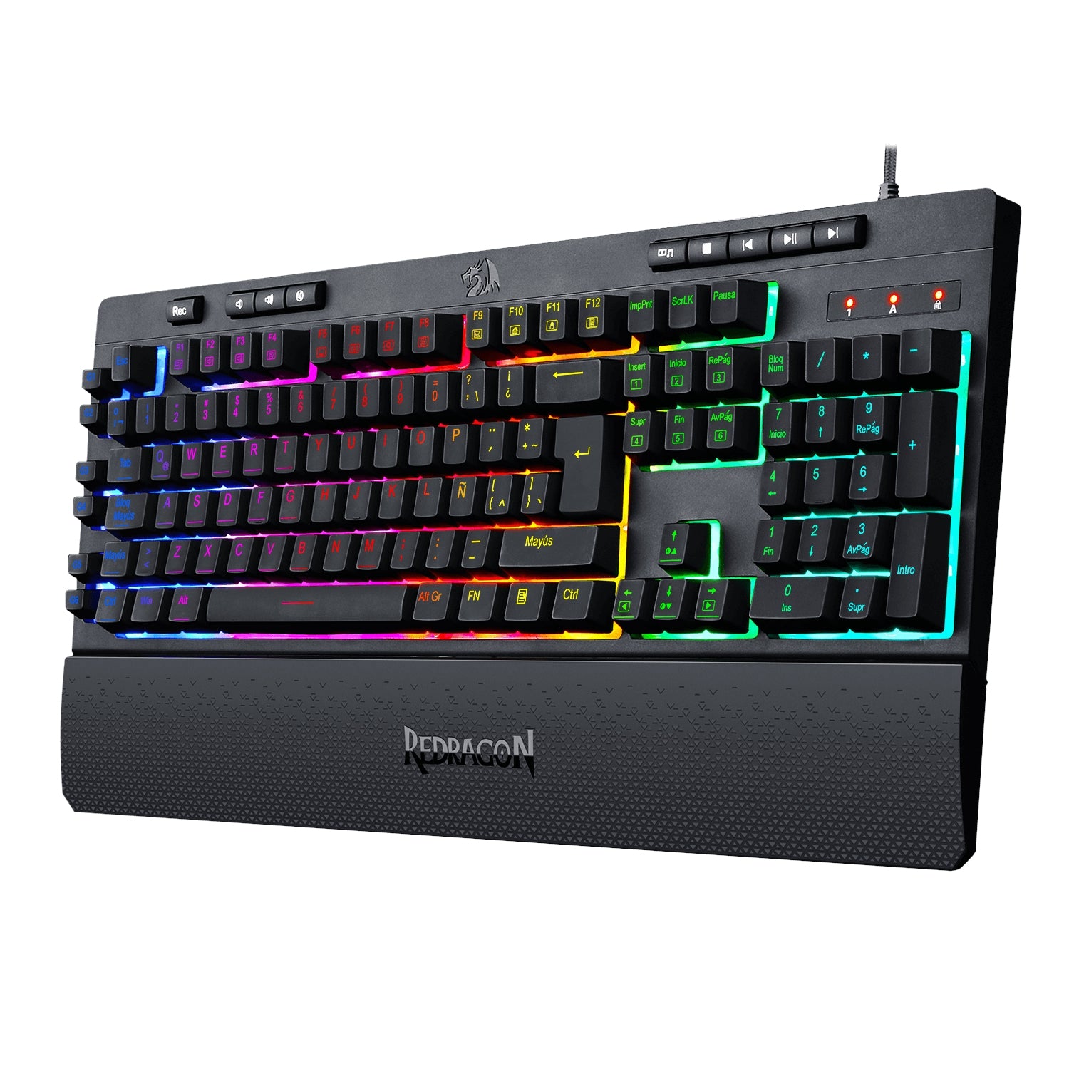 Teclado Redragon Shiva Español Negro Rgb