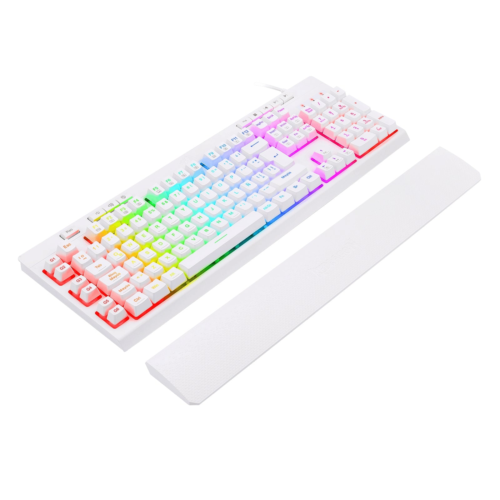 Teclado Redragon Shiva White Español Blanco Rgb