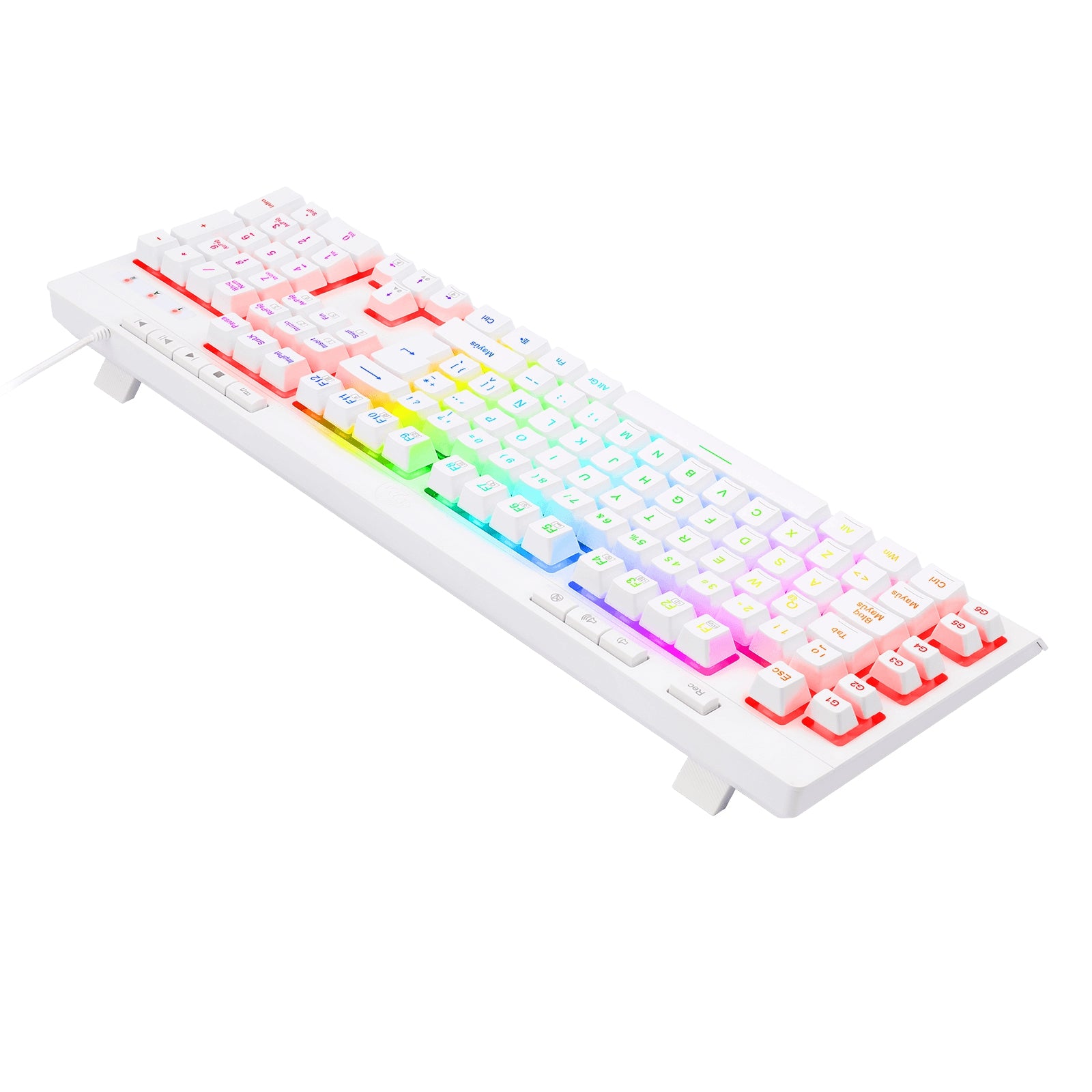 Teclado Redragon Shiva White Español Blanco Rgb