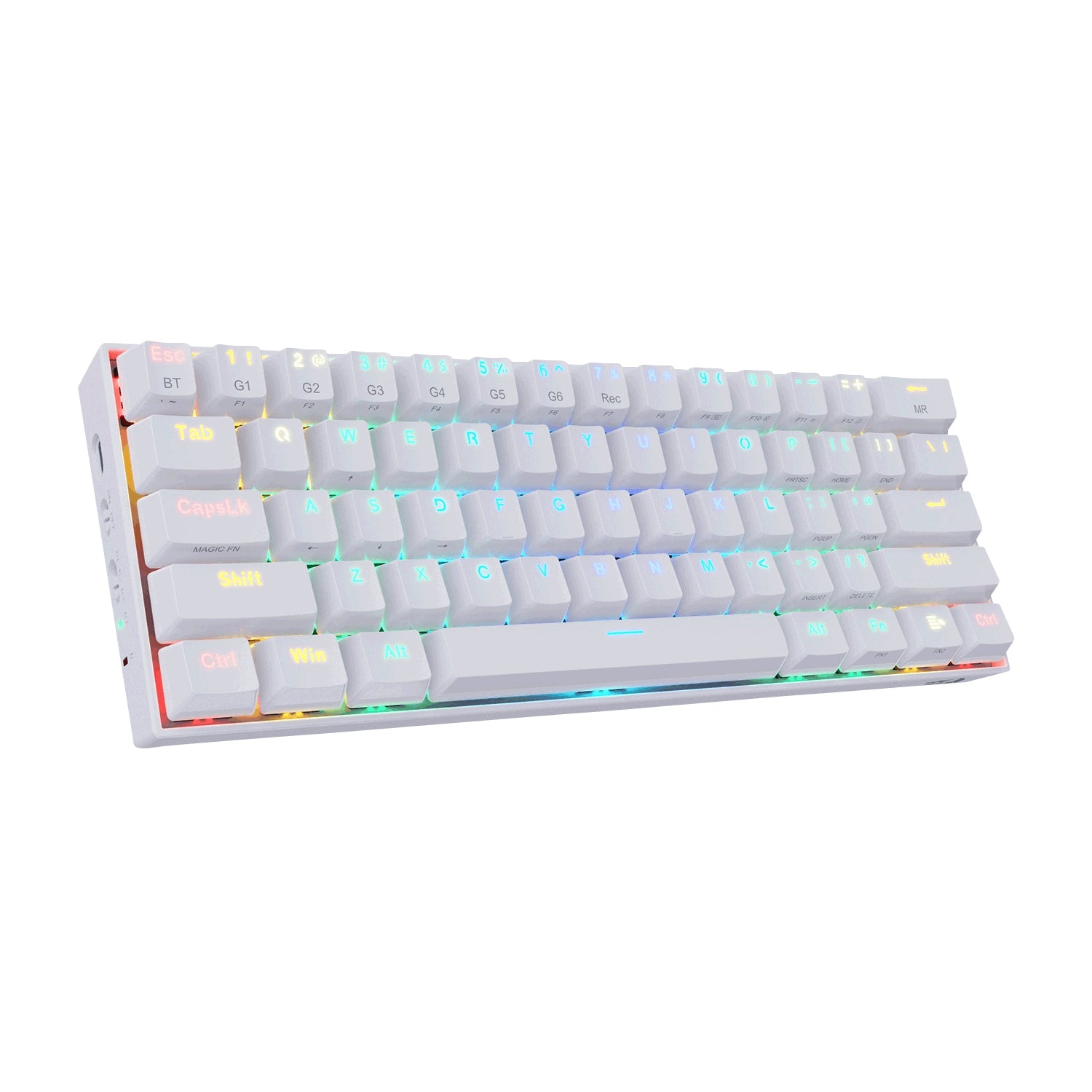 Teclado Mecánico Redragon Draconic White Inglés Blanco Rgb