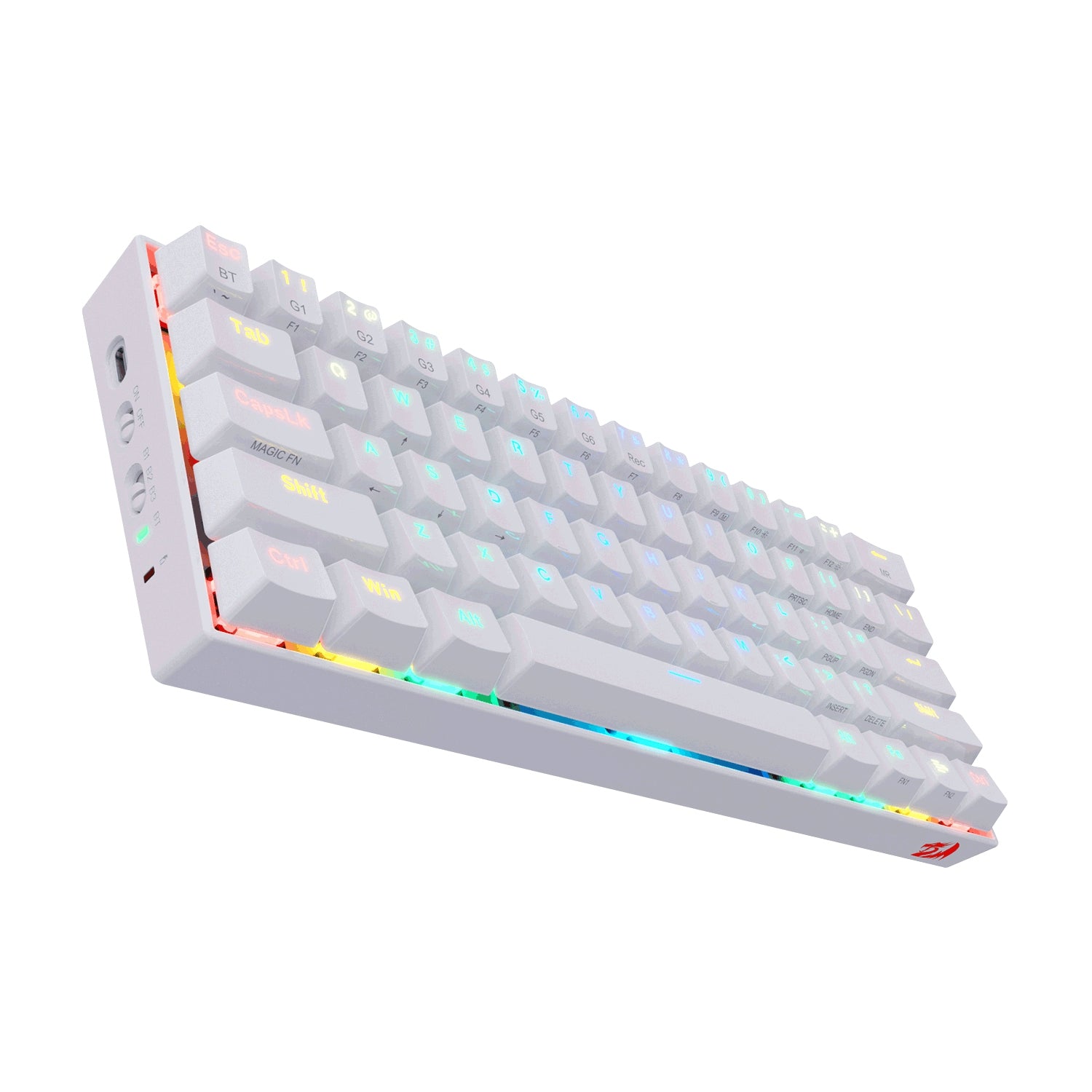 Teclado Mecánico Redragon Draconic White Inglés Blanco Rgb