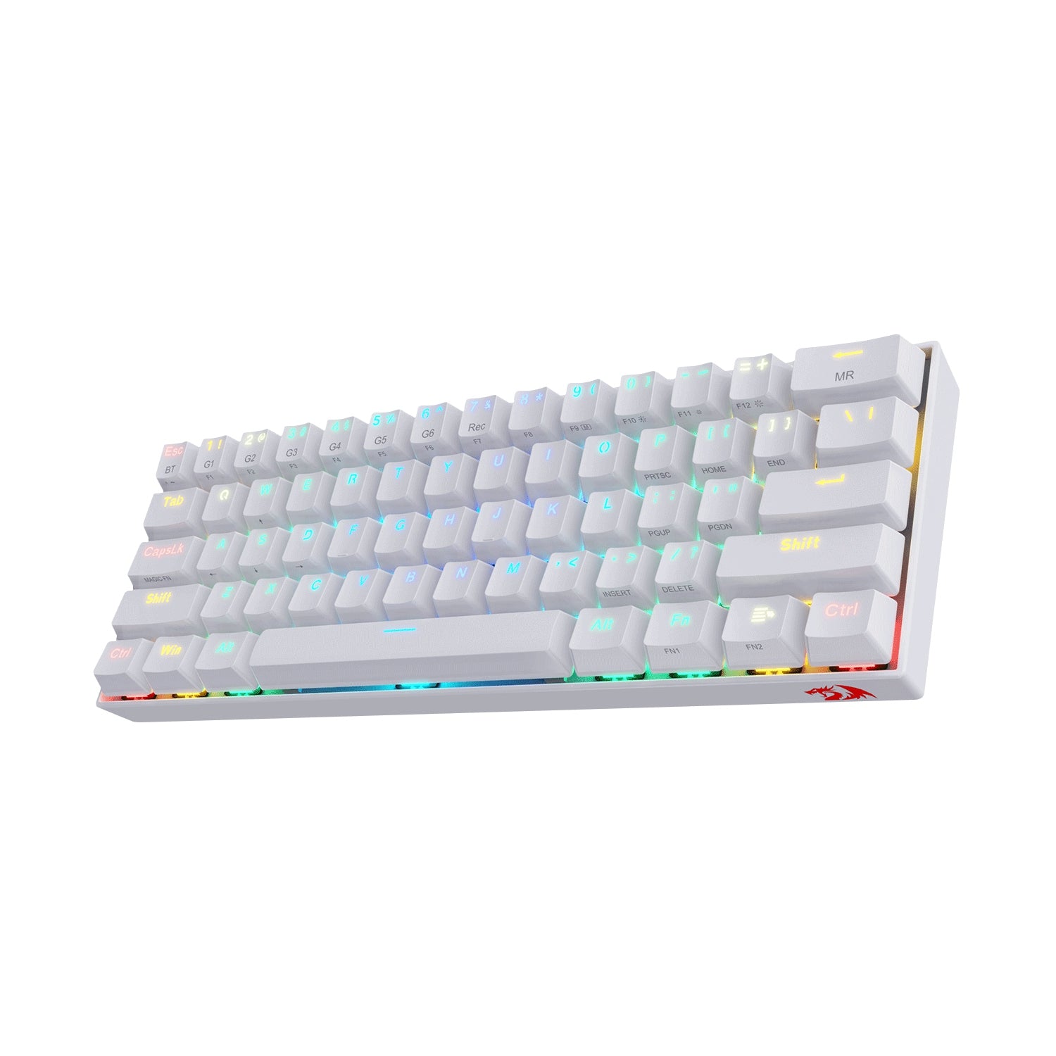 Teclado Mecánico Redragon Draconic White Inglés Blanco Rgb