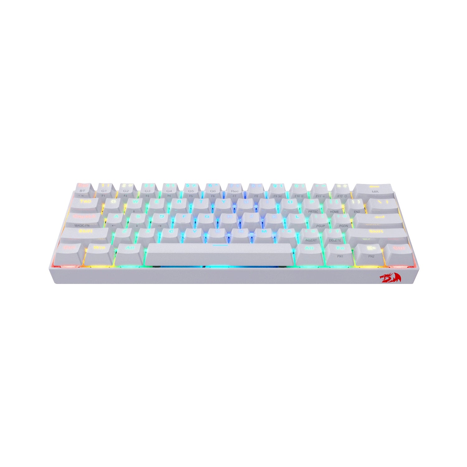 Teclado Mecánico Redragon Draconic White Inglés Blanco Rgb