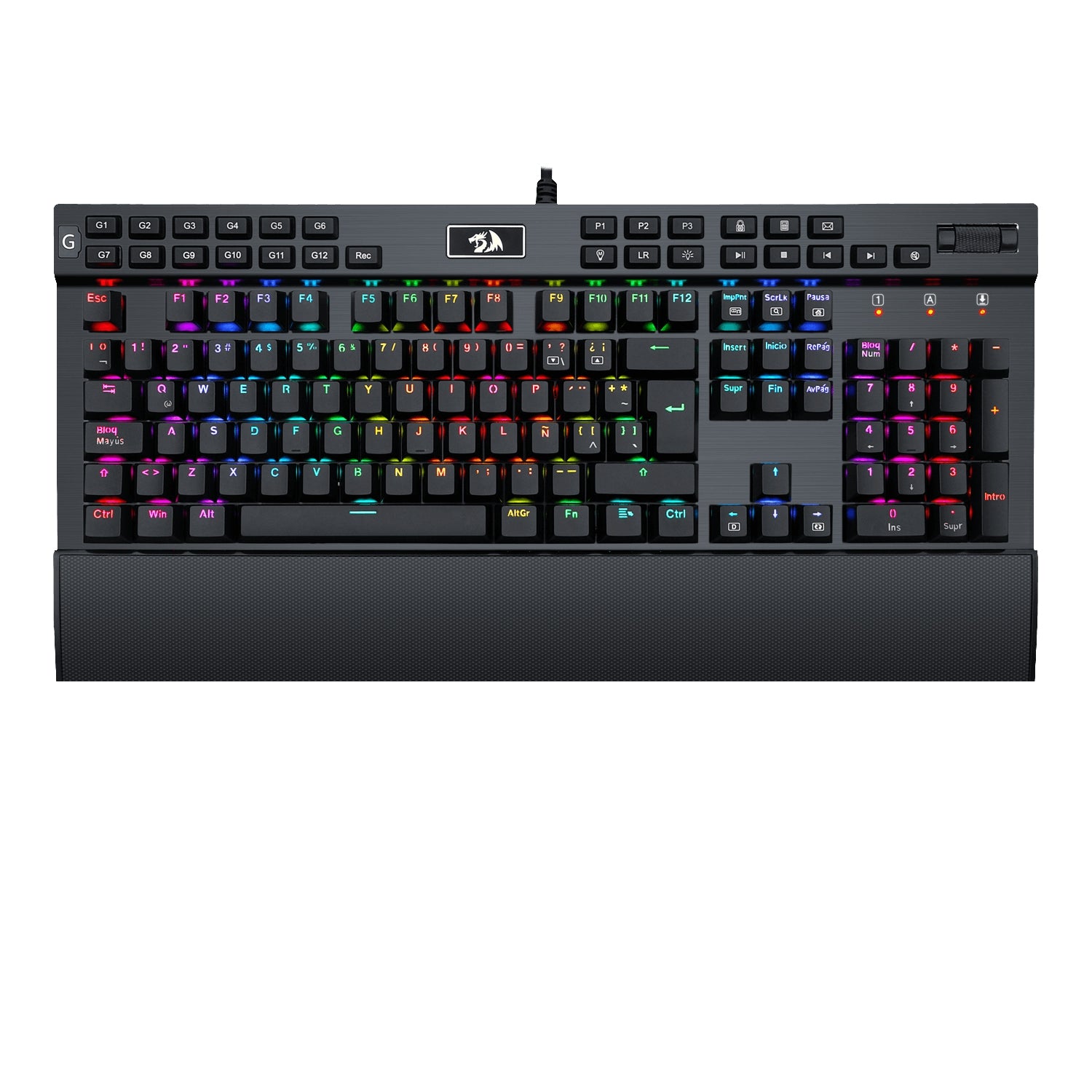 Teclado Mecánico Redragon Yama Español Negro Rgb