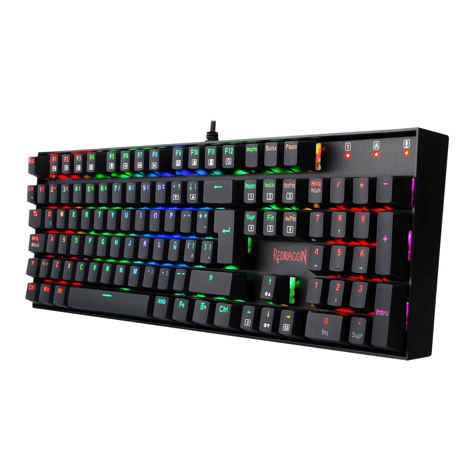 Teclado Mecánico Redragon Mitra Español Negro Rgb