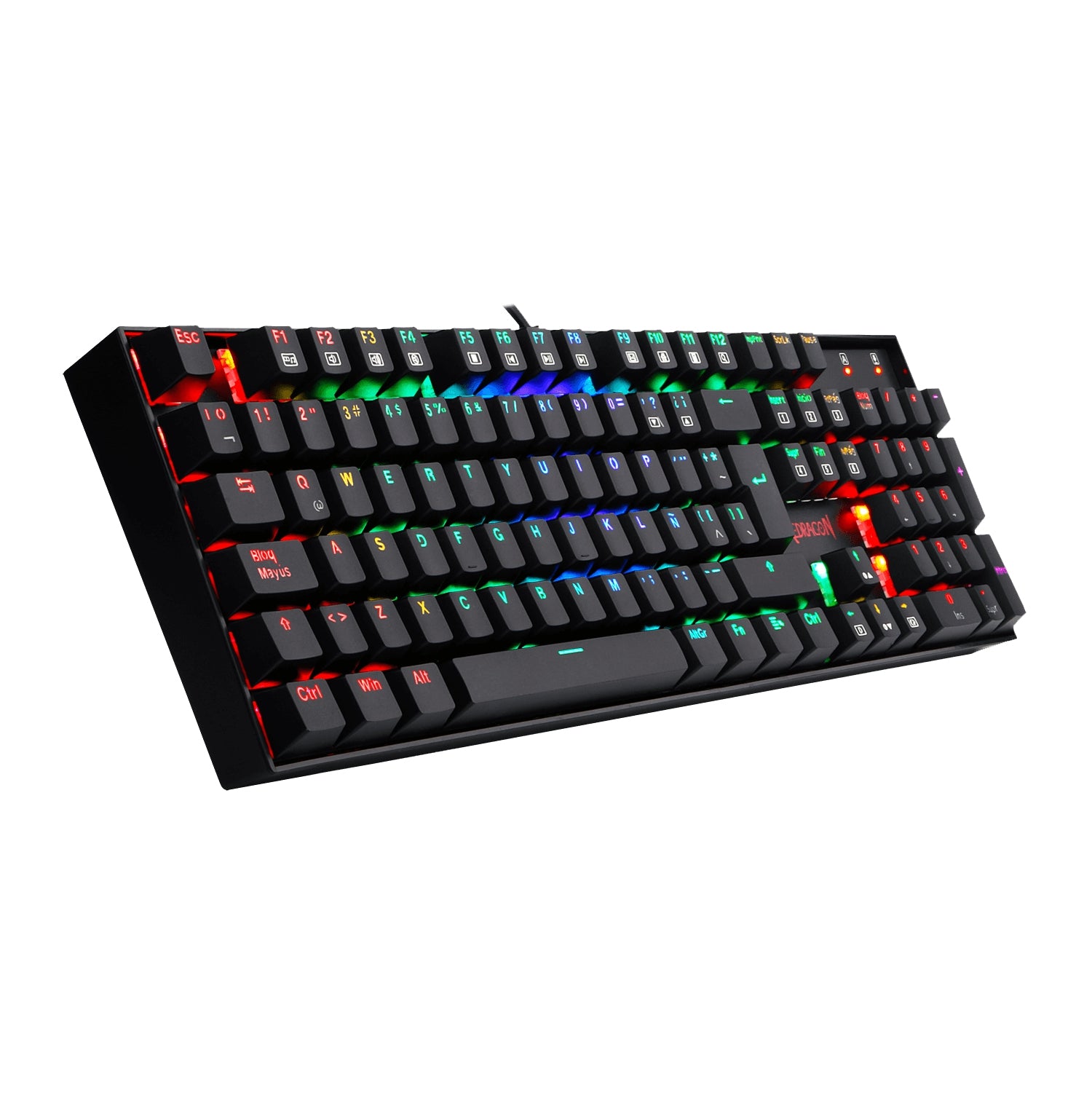 Teclado Mecánico Redragon Mitra Español Negro Rgb