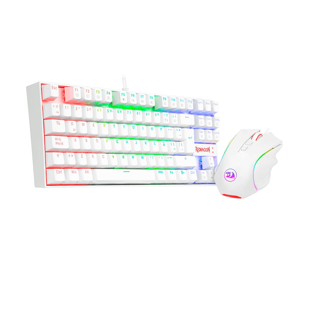 Combo Redragon K552Wrgb-Ba-Sp Juego Blanco