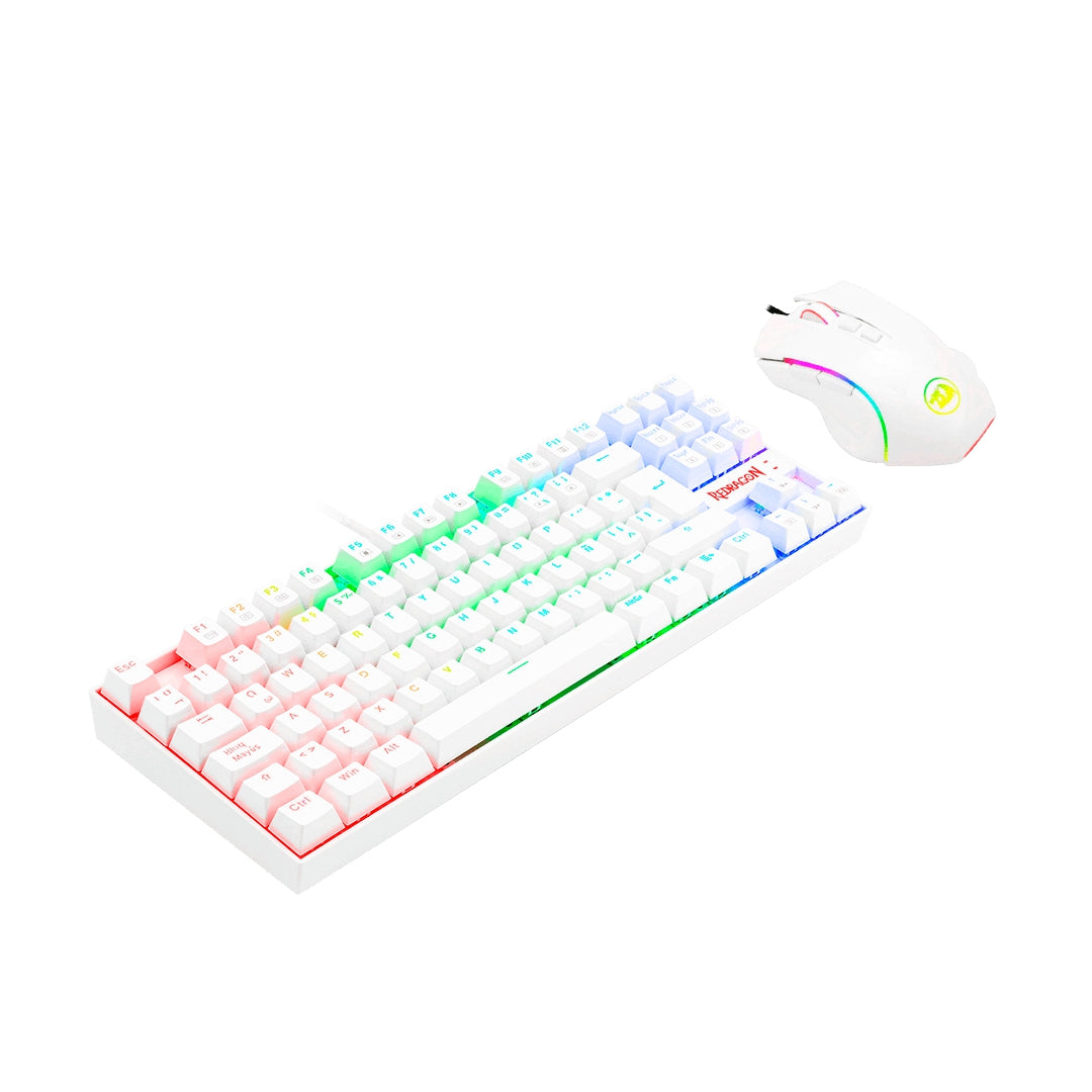 Combo Redragon K552Wrgb-Ba-Sp Juego Blanco