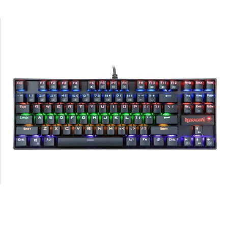 Teclado Mecánico Redragon Kumara Rainbow Español Negro Rgb