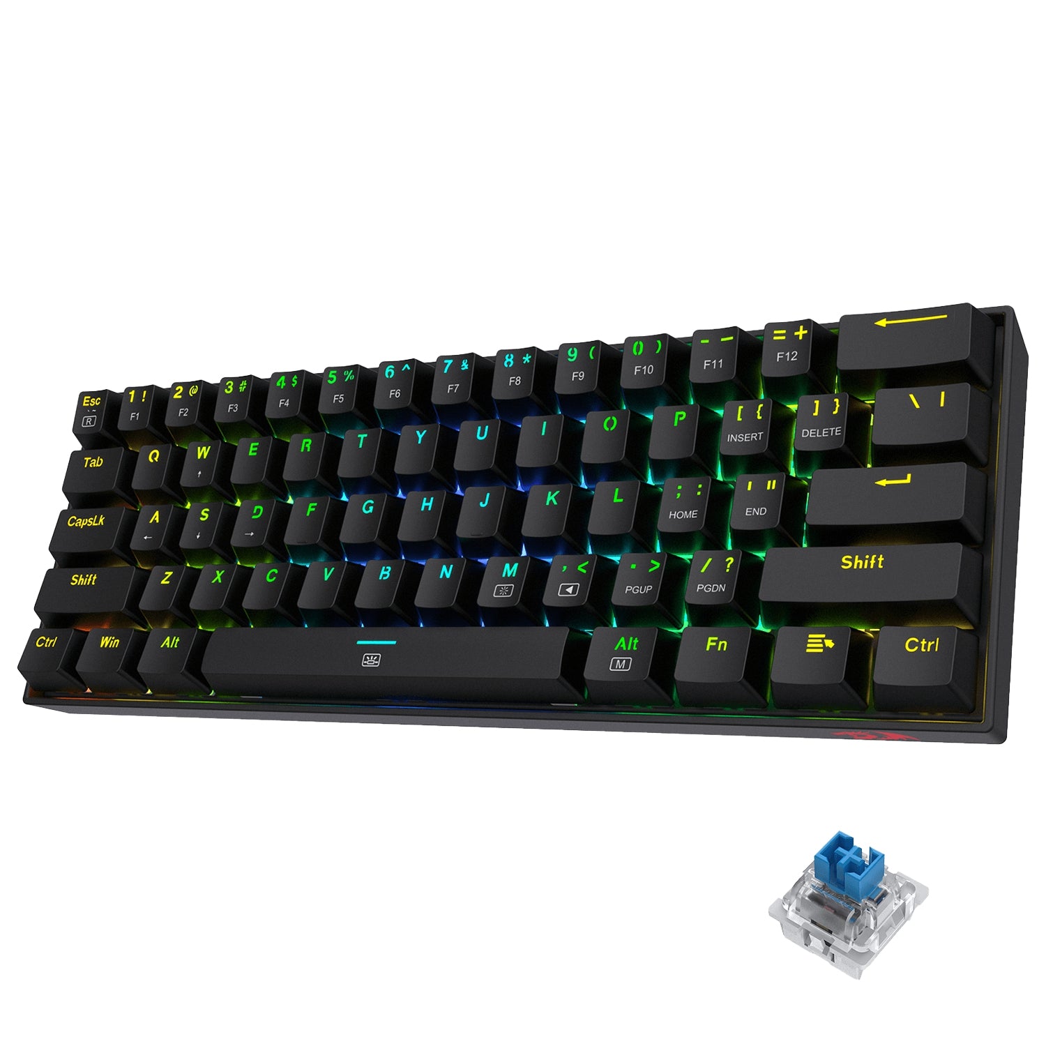 Teclado Gaming Redragon K630W-Rgb Blue Mecánico Dragonborn White