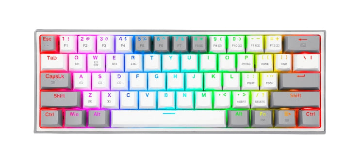 Teclado Mecánico Redragon Fizz Pro White/Gray Inglés Blanco Y Gris