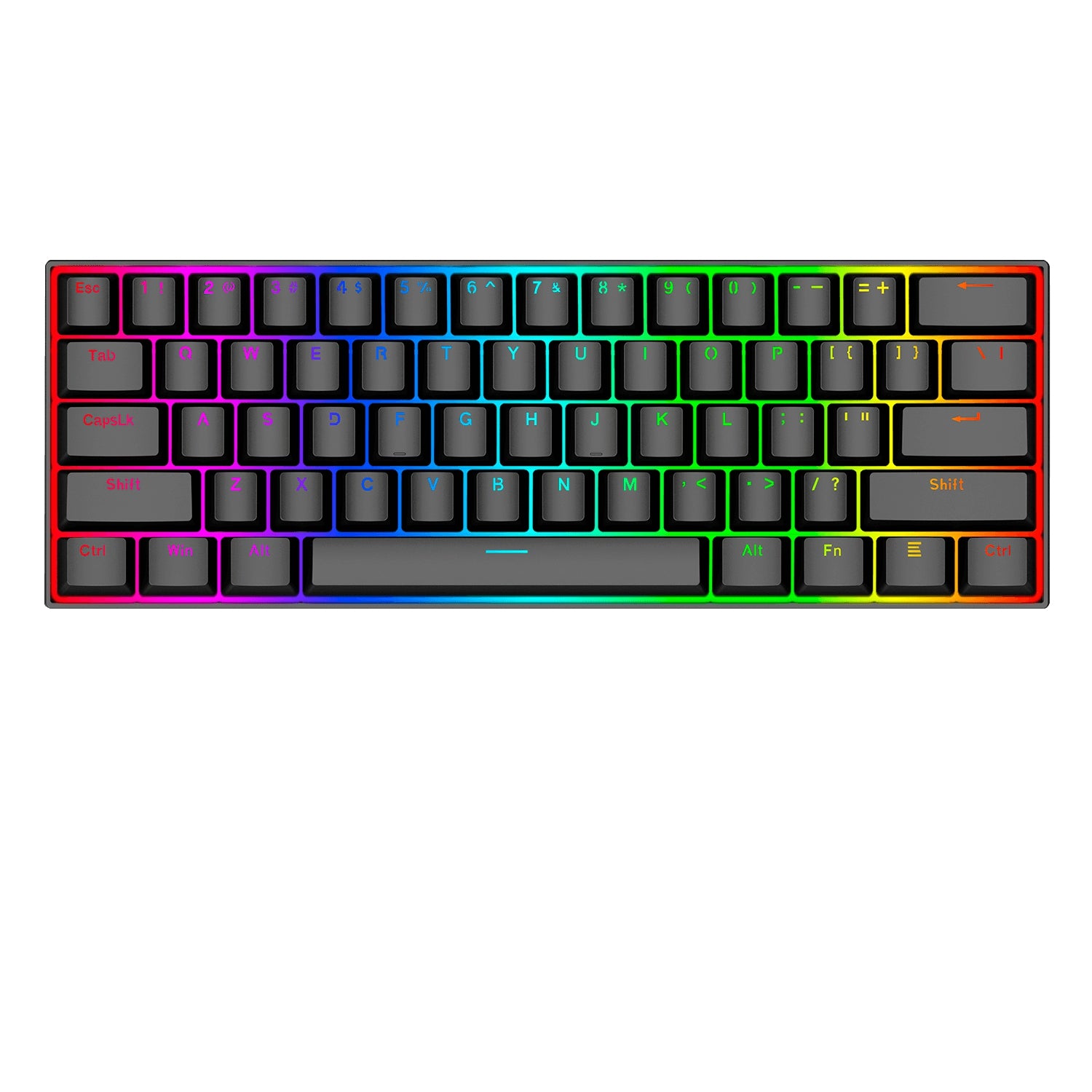 Teclado Mecánico Redragon Dragonborn Inglés Negro Rgb