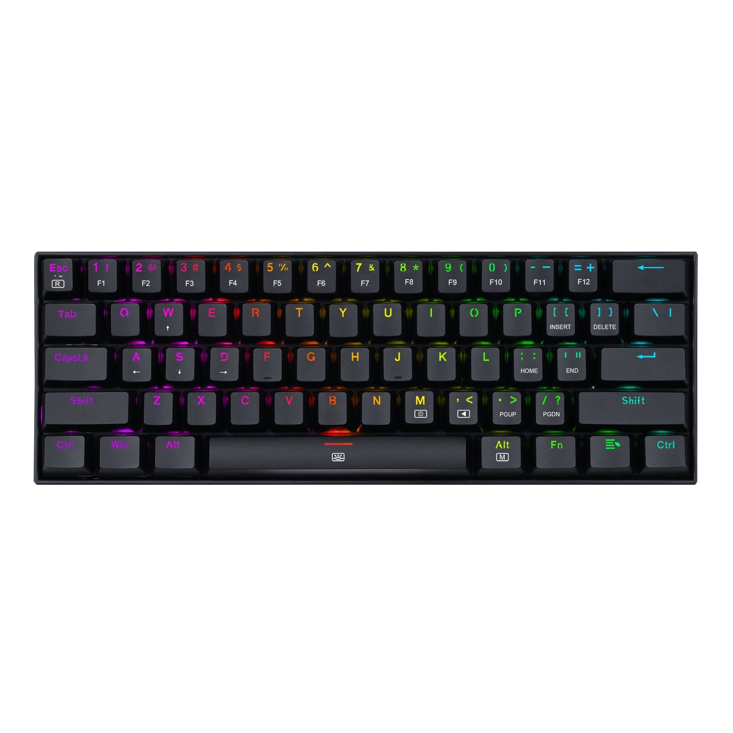 Teclado Mecánico Redragon Dragonborn Inglés Negro Rgb