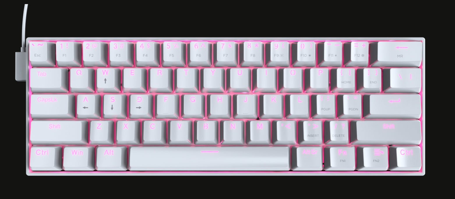 Teclado Mecánico Redragon Dragonborn White Inglés Blanco Rgb