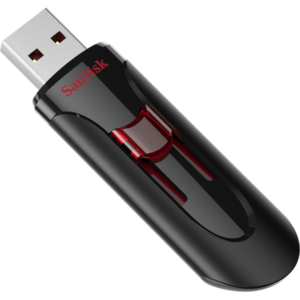 Memoria Sandisk 16Gb Usb 3.0 Cruzer Glide Z600 Negro C/Rojo