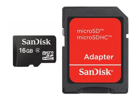 Memoria Sandisk 16Gb Micro Sd Clase 4 C/Adaptador