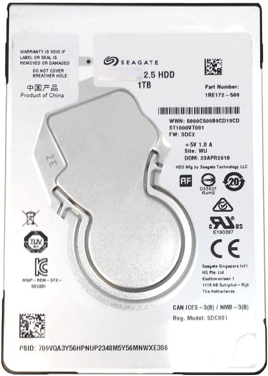 Disco Duro Interno Seagate 1Tb 2.5 St1000Vt001 7Mm 5400Rpm