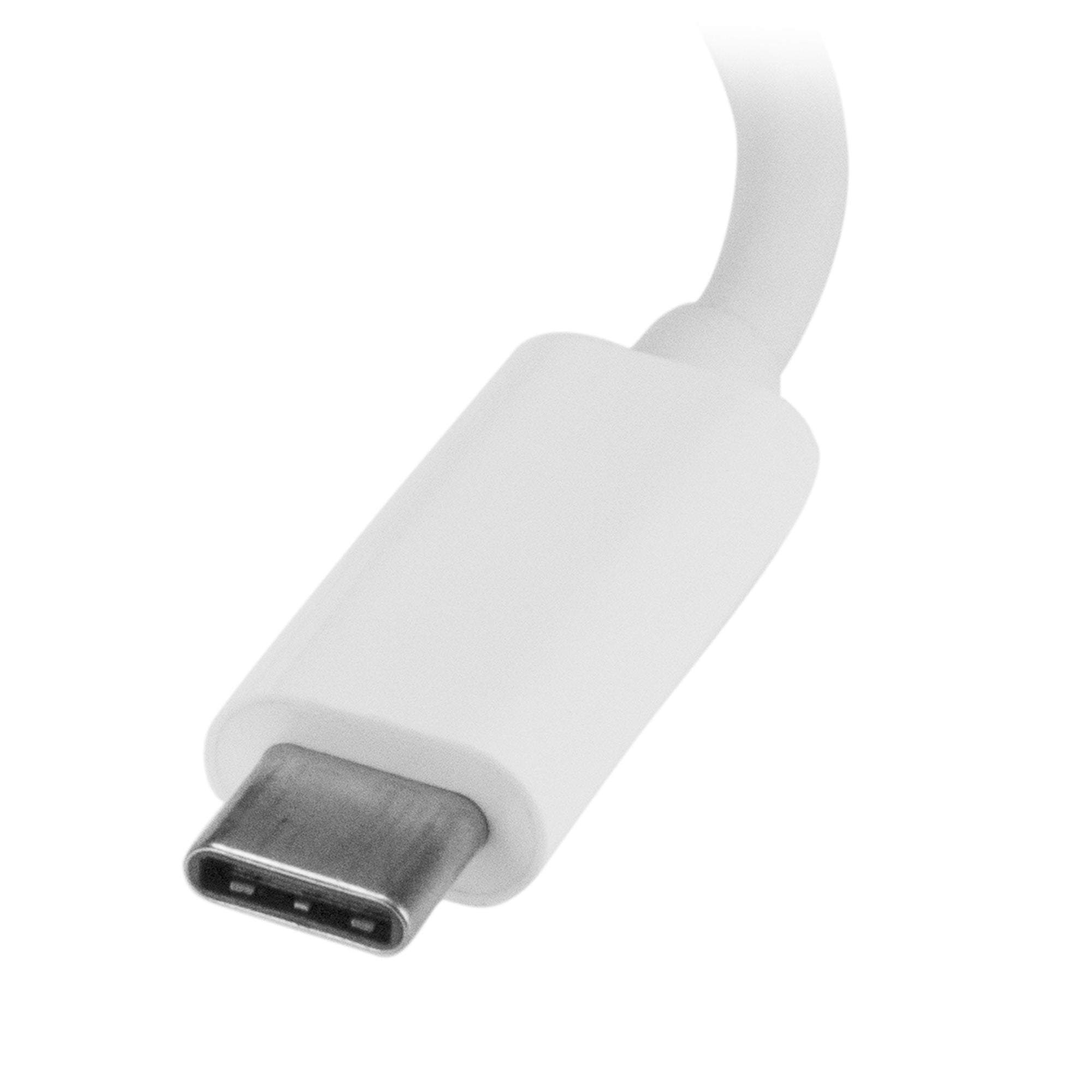 Concentrador Usb 3.0 De 3 Puertos Con Usb-C Y Ethernet Gigabit - Hub De Usb Type C A Usb-A Convencional - Blanco - Startech.Com Mod. Hb30C3A1Gea