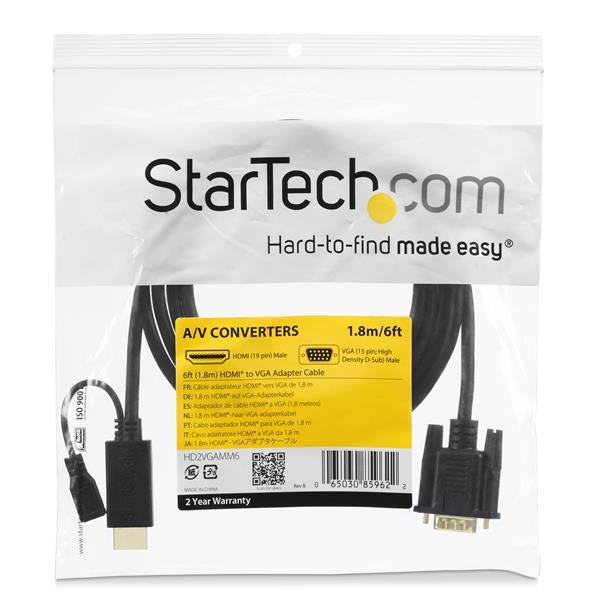 Cable De 3M Convertidor Activo Hdmi A Vga - Adaptador 1920X1200 1080P - Startech.Com Mod. Hd2Vgamm10