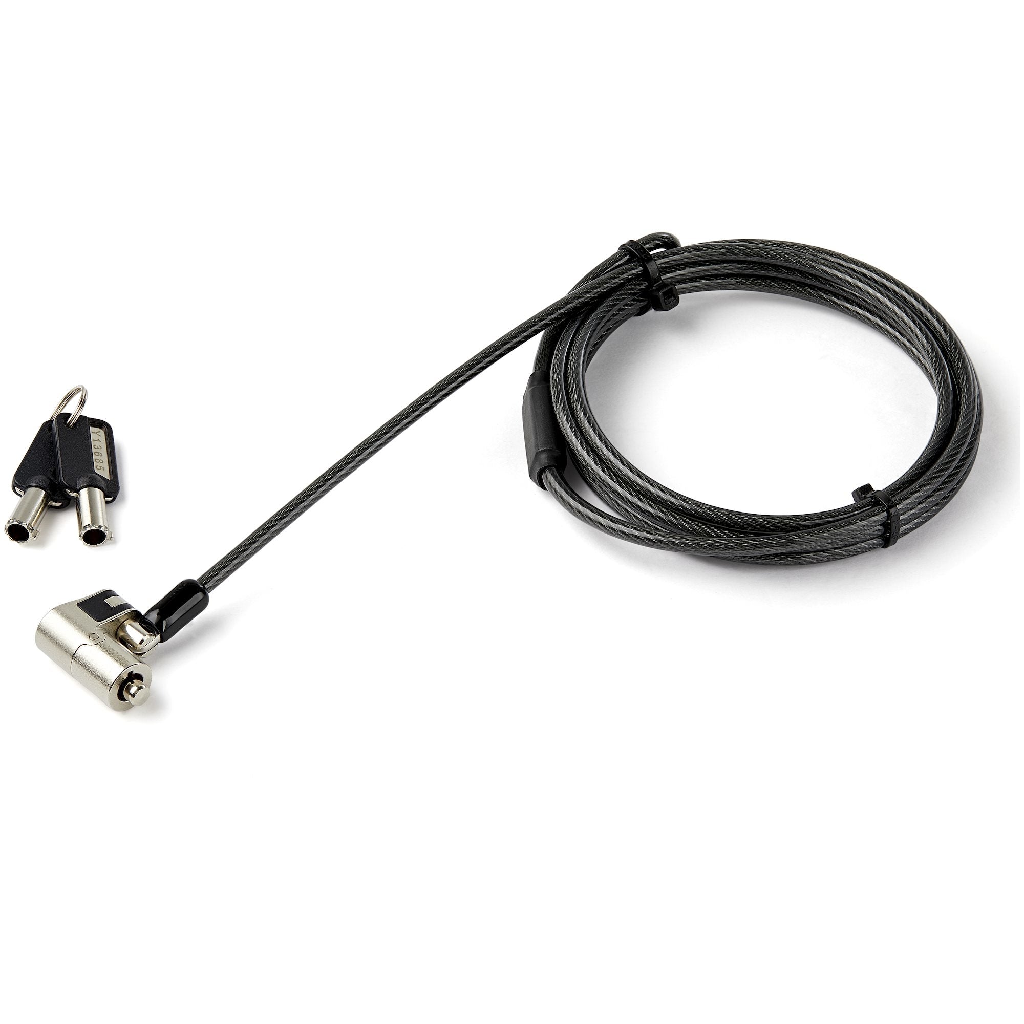 Cable De 2M Universal 3 En 1 Con Candado Para Laptop Con Ranura K-Slot, Nano O Wedge - Cable Antirrobo En Acero Con Llave - Startech.Com Mod. Ltulockkey