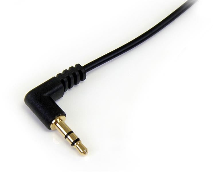 Cable Delgado De 91Cm De Audio Estereo Mini Jack De 3.5Mm En Angulo Derecho Macho A Macho - Startech.Com Mod. Mu3Mmsra