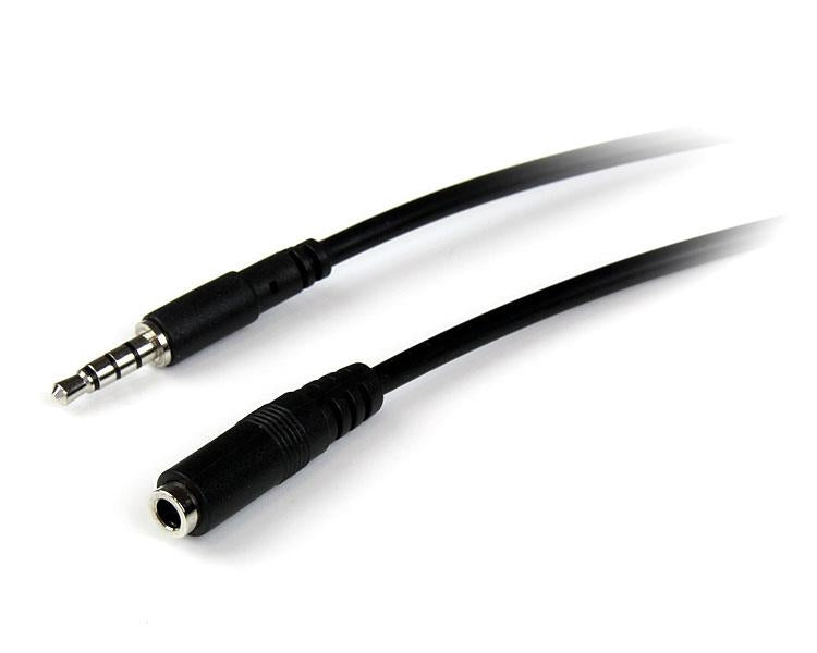 Cable De 2M Extensor De Audífonos Y Diadema Headset Mini-Jack Con Plug De 3.5Mm Y 4 Pines Macho A Hembra - Startech.Com Mod. Muhsmf2M