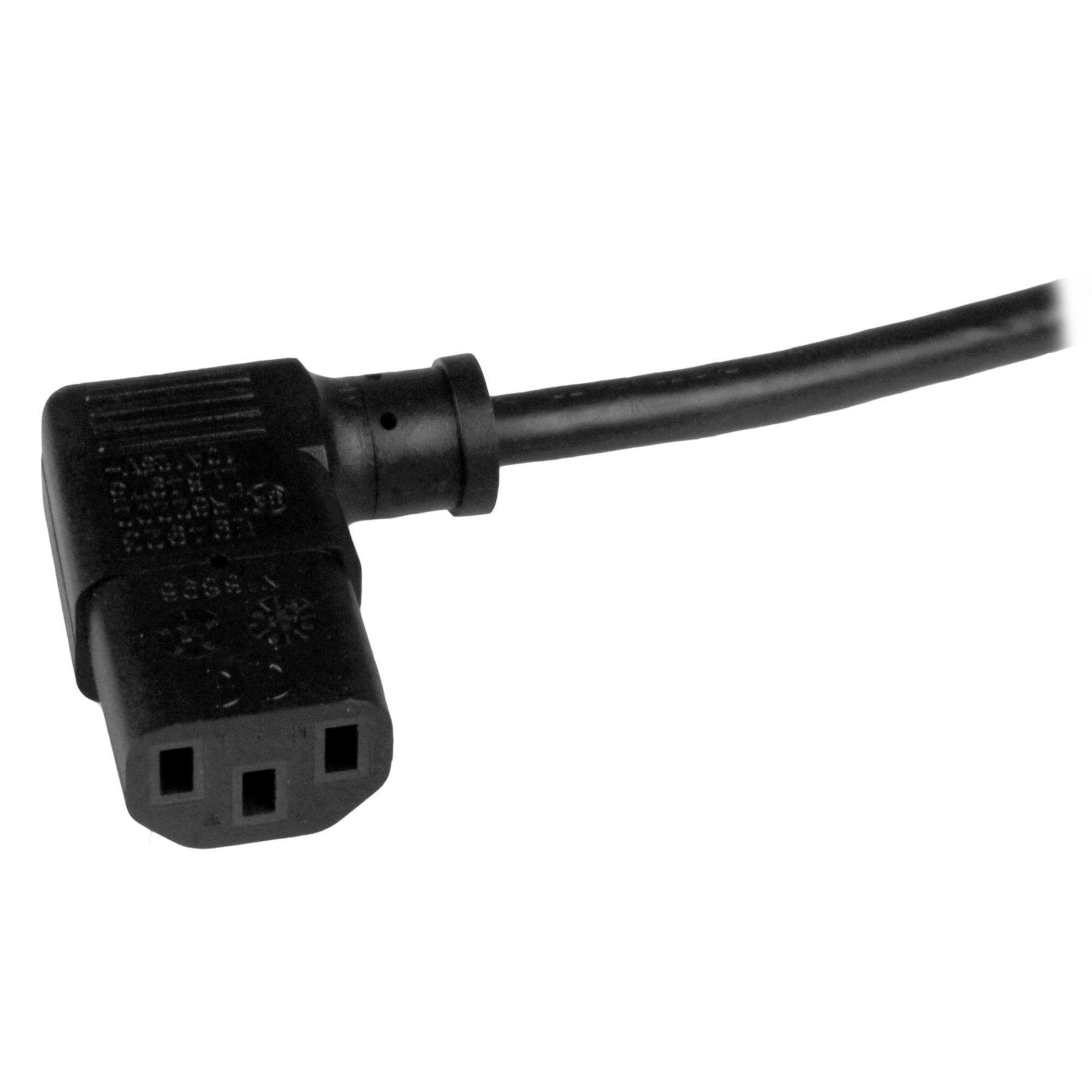 Cable De Corriente De 1M Estandar De Alimentacion De Computadora, Acodado En Angulo Recto - 18Awg - Nema 5-15P A C13 - 10A 125V - Startech.Com Mod. Pxt101L3