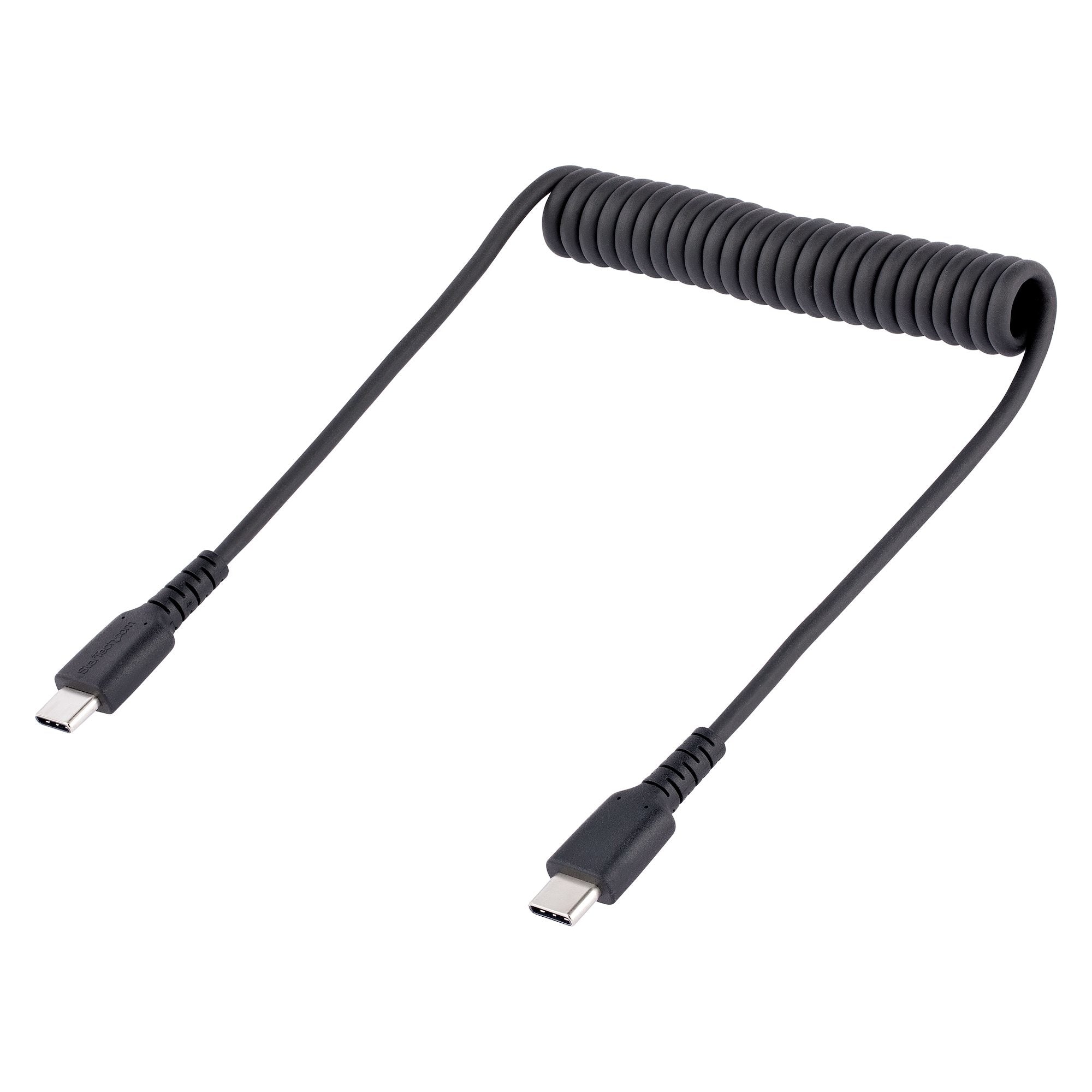 Cable De 50Cm De Carga Usb C A Usb C, Cable Usb Tipo C En Espiral De Carga Rapida Y Servicio Pesado, Cable Usb 2.0 Usbc Negro - Startech.Com Mod. R2Ccc-50C-Usb-Cable