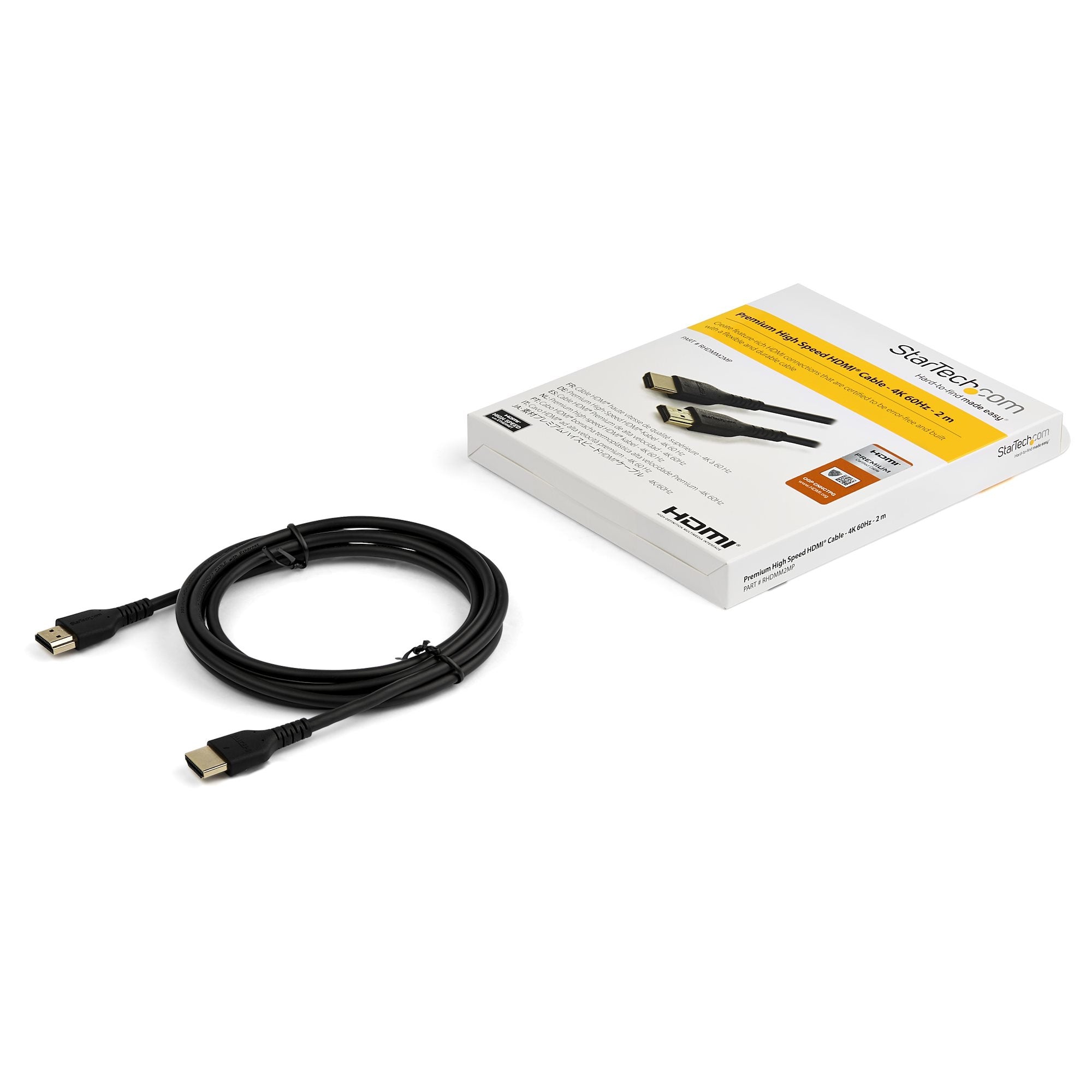 Cable Hdmi De 2M Con Ethernet De Alta Velocidad - 4K 60Hz - Cable Hdmi 2.0 Premium - Para Uso En Pantallas O Tvs - Startech.Com Mod. Rhdmm2Mp