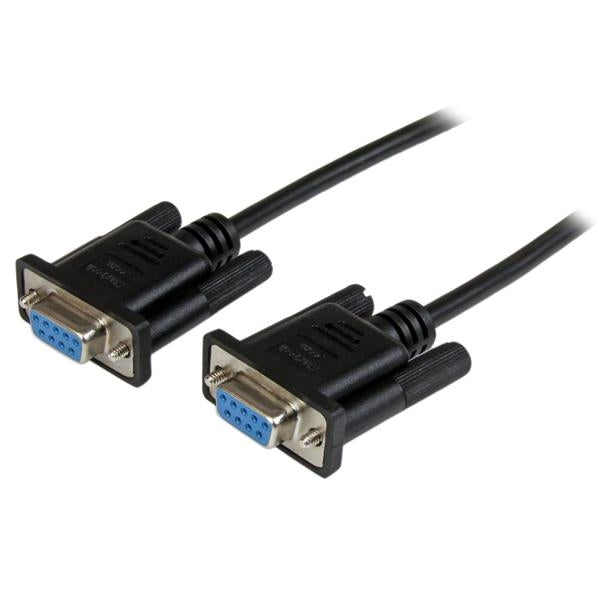 Cable De 2M Nulo De Módem Serial Rs232 Db9 - Hembra A Hembra - Color Negro - Startech.Com Mod. Scnm9Ff2Mbk