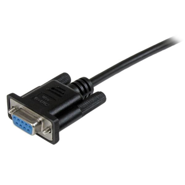 Cable De 2M Nulo De Módem Serial Rs232 Db9 - Hembra A Hembra - Color Negro - Startech.Com Mod. Scnm9Ff2Mbk