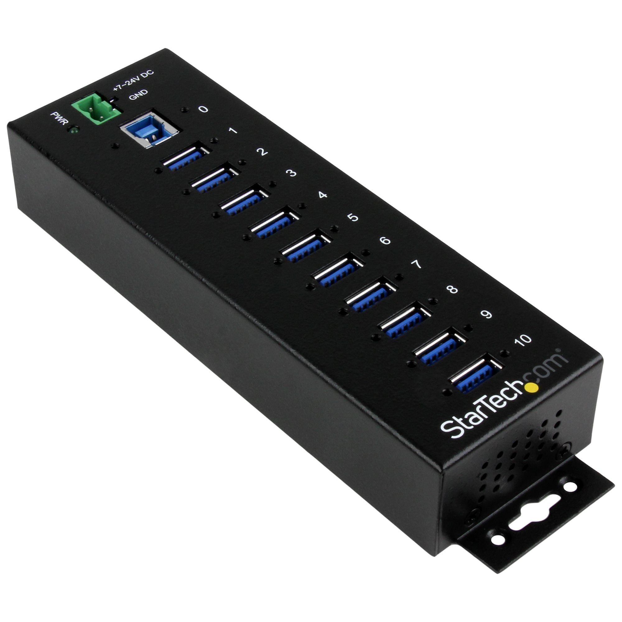 Concentrador Industrial Usb 3.0 De 10 Puertos - Hub Con Proteccion De Descargas - Startech.Com Mod. St1030Usbm